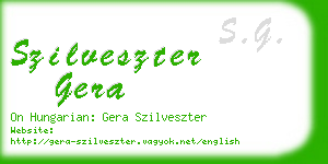 szilveszter gera business card